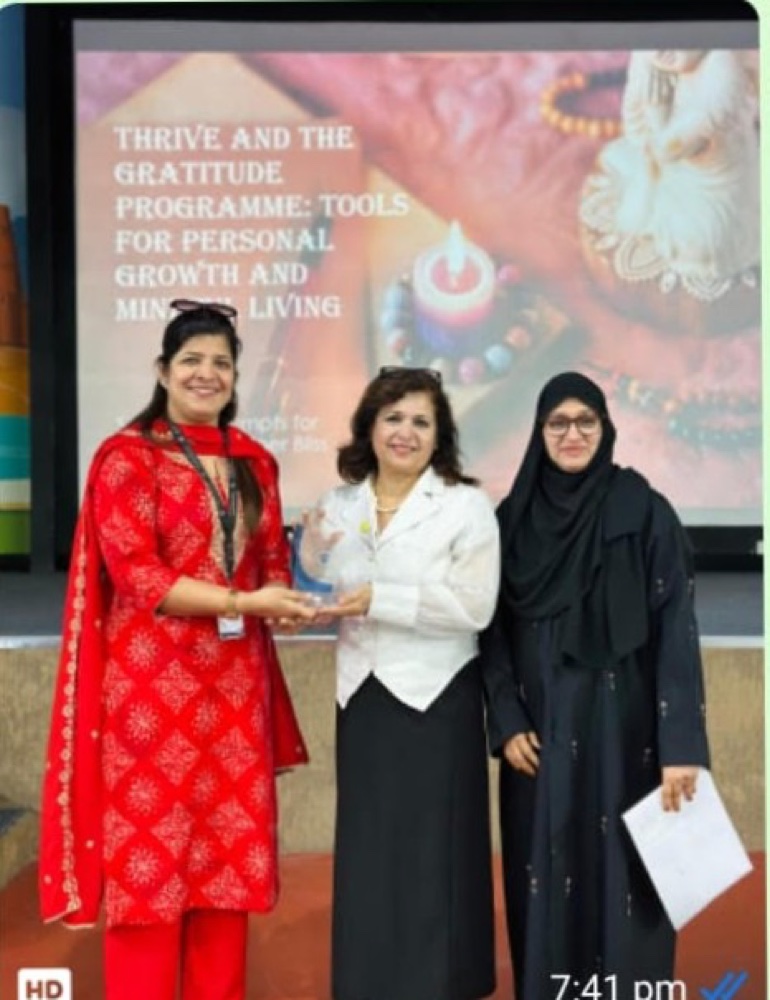 Keynote presentation and recognition on international learning stage